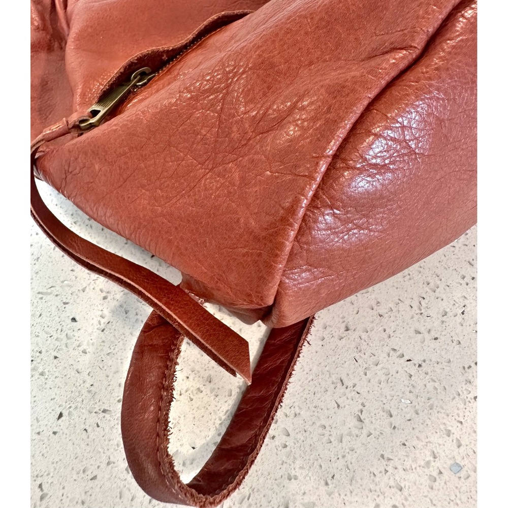 Will Leather Goods Cloud Backpack Brown Full Grain Leather Drawstring Rucksack - Picture 7 of 11
